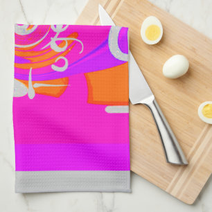 Pink Bordered Hillary Inspiration Art Print Towel