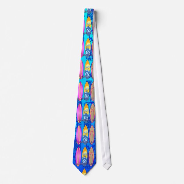 Pink Born To Surf Tie (Front)