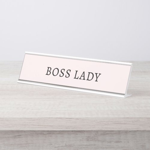 Pink Boss Lady  Desk Name Plate