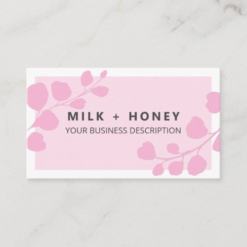 Pink Botanical Bath Body And Soap Business Card