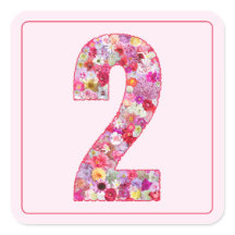 Pink Botanical Colorful Month Number 2