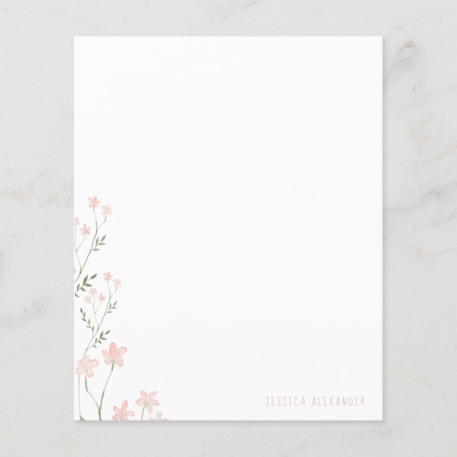  Pink Botanical Custom Name Personalized  (Front)