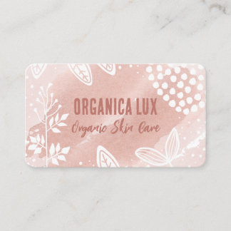 Pink Botanical Skin Care Business Card
