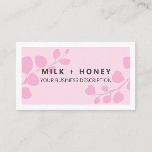 Pink Botanical Soap And Candle Business Card