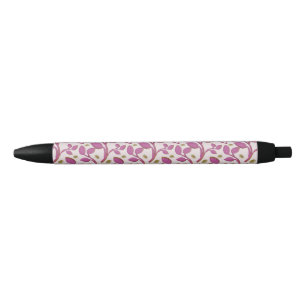 Pink Botanical Vine Pattern Elegant Floral Leaf Pen