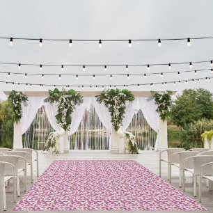 Pink Botanical Vine Pattern Floral Nature Design Outdoor Rug