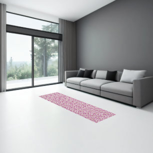 Pink Botanical Vine Pattern Floral Nature Design Runner