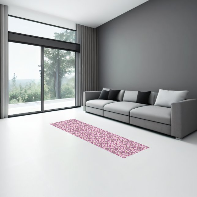 Pink Botanical Vine Pattern Floral Nature Design Runner (Insitu (Indoor 3))