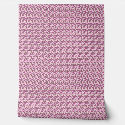 Pink Botanical Vine Pattern Floral Nature Design Wallpaper