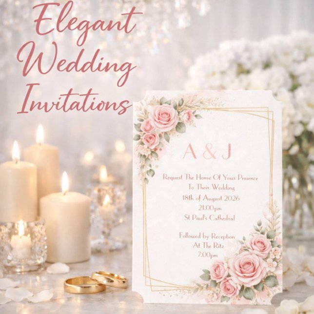 PINK BOTANICAL WEDDING INVITATION (Creator Uploaded)