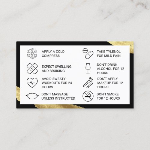Pink Botox Aftercare Card