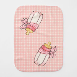 Pink Bottle - Burp Cloth