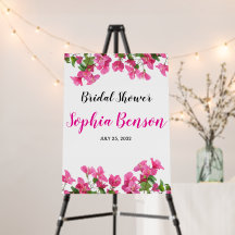 Pink Bougainvillea Floral Bridal Shower