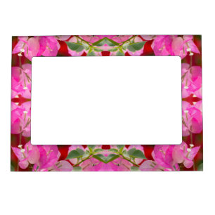 Pink Bougainvillea flower Magnetic Frame