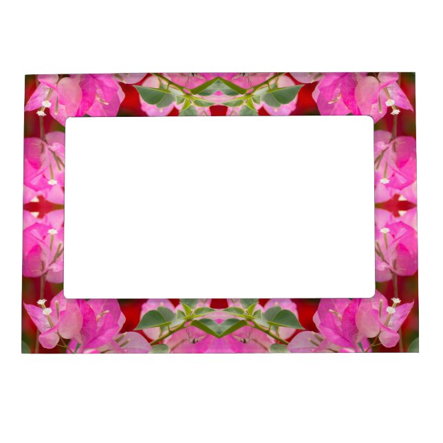 Pink Bougainvillea flower Magnetic Frame (Front)