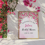 Pink Bougainvillea Tropical Forest Bridal Shower Poster<br><div class="desc">Beautiful invitations and stationery for special occasions and festivals are available in both physical and digital formats. We can extend any design into matching items such as RSVP cards,  labels,  envelopes,  and more. Customization is available upon request. Looking forward to hearing from you!</div>