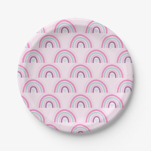 Pink Bounce House Castle Birthday Paper Plates