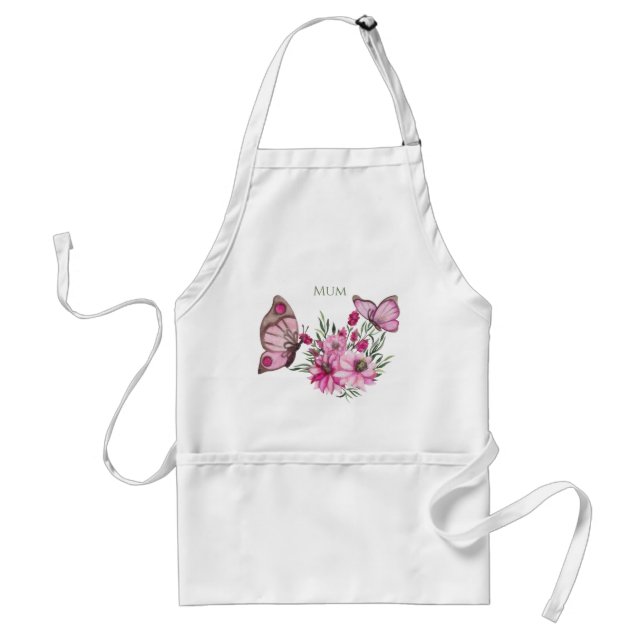 Pink Bouquet Adult Apron (Front)