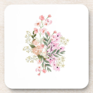 Pink Bouquet  Beverage Coaster