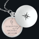 Pink Bouquet Flower Modern Cute Wedding Locket Necklace<br><div class="desc">Capture the romance of your special day with this adorable pink bouquet locket featuring delicate floral designs. This sweet piece combines soft pink tones with beautiful bouquet motifs, creating the perfect keepsake for romantic souls who want to carry their wedding memories close to their heart. Key features: Lovely pink bouquet...</div>