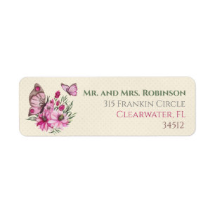 Pink Bouquet Label