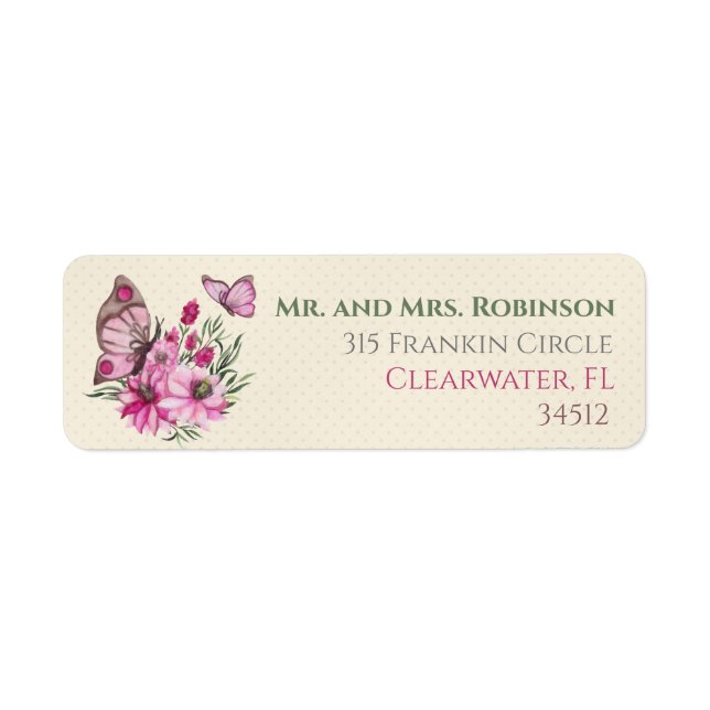 Pink Bouquet Label (Front)
