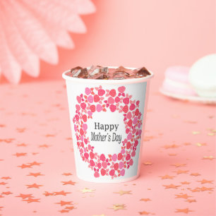Pink Bouquet mother's day  Paper Cups