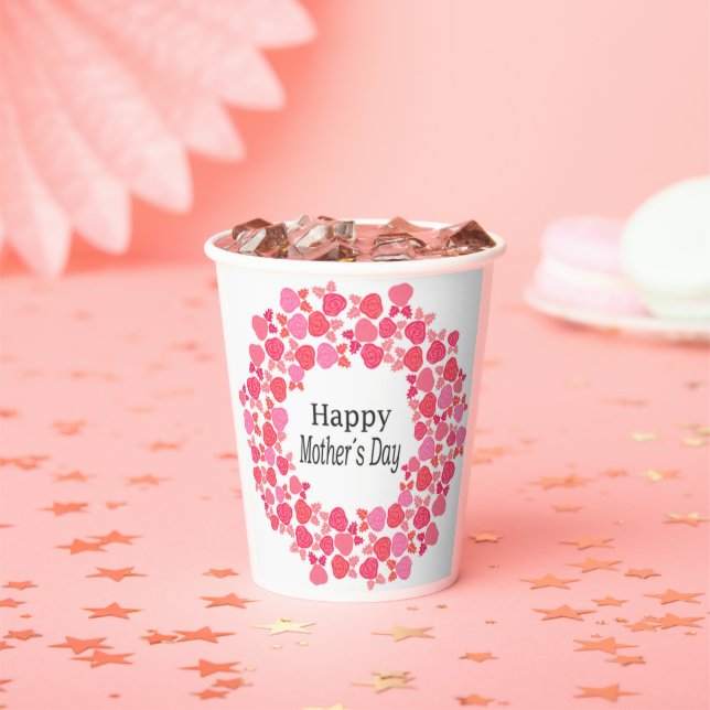 Pink Bouquet mother's day  Paper Cups (Insitu)