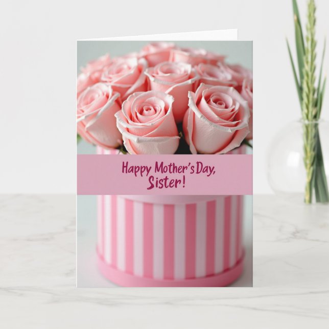 Pink Bouquet Mothers Day Wish Card (Front)