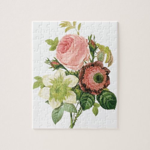 Pink Bouquet Vintage Jigsaw Puzzle