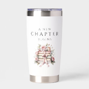 Pink Bow A New Chapter Begins Baby Shower Insulated Tumbler