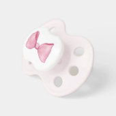 Pink Bow Baby Girl Pacifier (Front Right)