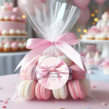 Pink Bow Baby Girl Stickers