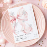 Pink Bow Baby It's Cold Outside Baby Shower Invitation<br><div class="desc">The blush pink bow "Baby It's Cold Outside" baby shower invitation template is the perfect way to invite your guests to a chic and elegant winter-themed baby shower. Featuring a soft, blush pink bow adorned with delicate snowflakes and the charming "Baby it's cold outside" message, this design exudes a modern...</div>