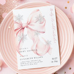 Pink Bow Baby It's Cold Outside Baby Shower Invitation<br><div class="desc">The blush pink bow "Baby It's Cold Outside" baby shower invitation template is the perfect way to invite your guests to a chic and elegant winter-themed baby shower. Featuring a soft, blush pink bow adorned with delicate snowflakes and the charming "Baby it's cold outside" message, this design exudes a modern...</div>