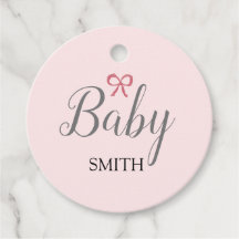 Pink Bow Baby Script Custom Name