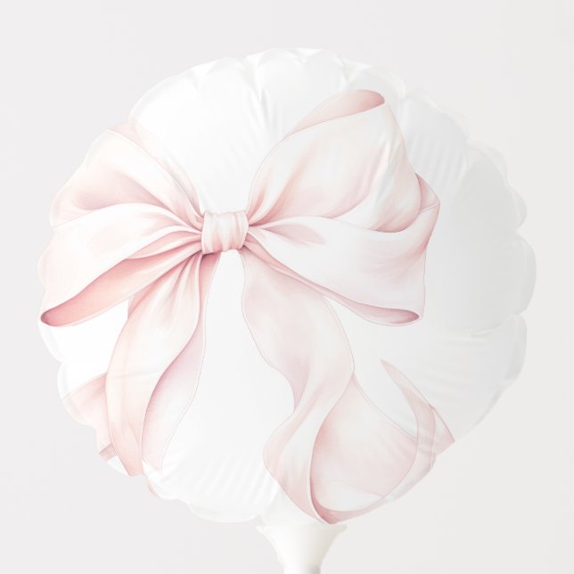 Pink Bow Baby Shower  Balloon (Front)