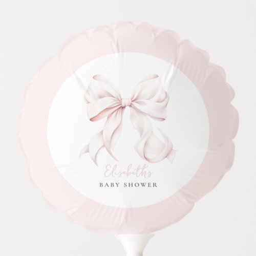 Pink Bow Baby Shower  Balloon