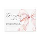 Pink Bow Baby Shower Diaper Raffle