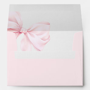 Pink Bow Baby Shower Envelope
