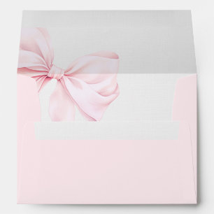 Pink Bow Baby Shower Envelope