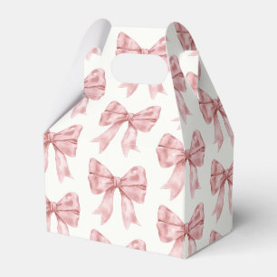 Pink Bow Baby Shower Favor Boxes