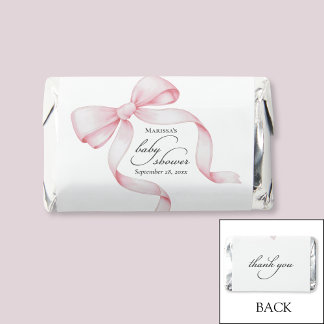Pink Bow Baby Shower Hershey's Miniatures