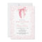 pink bow Baby Shower invitation