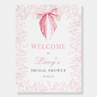 pink bow Baby Shower invitation