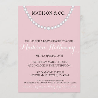 Pink Bow Baby Shower Invite