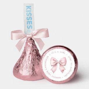 Pink Bow Baby Shower It's a Girl Hershey®'s Kisses®