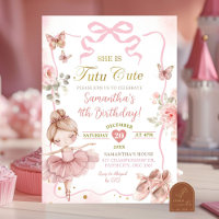 Pink Bow Ballerina Tutu Cute Birthday