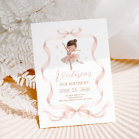 Pink Bow Ballerina Tutu Cute Girl Birthday