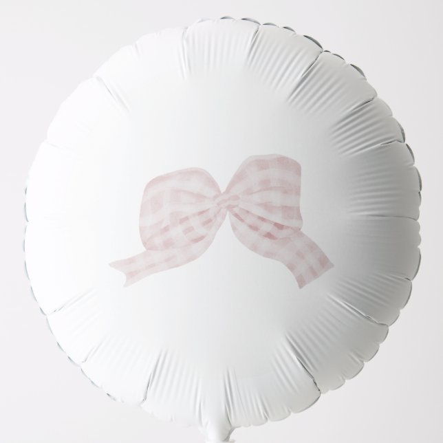 pink bow balloon (Front)
